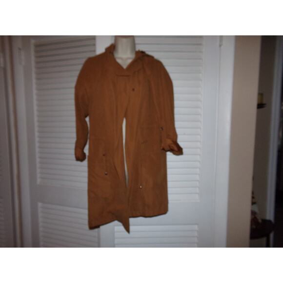 Be Cool Los Angeles brown spring weight hooded jacket‎ L EUC - Picture 1 of 6